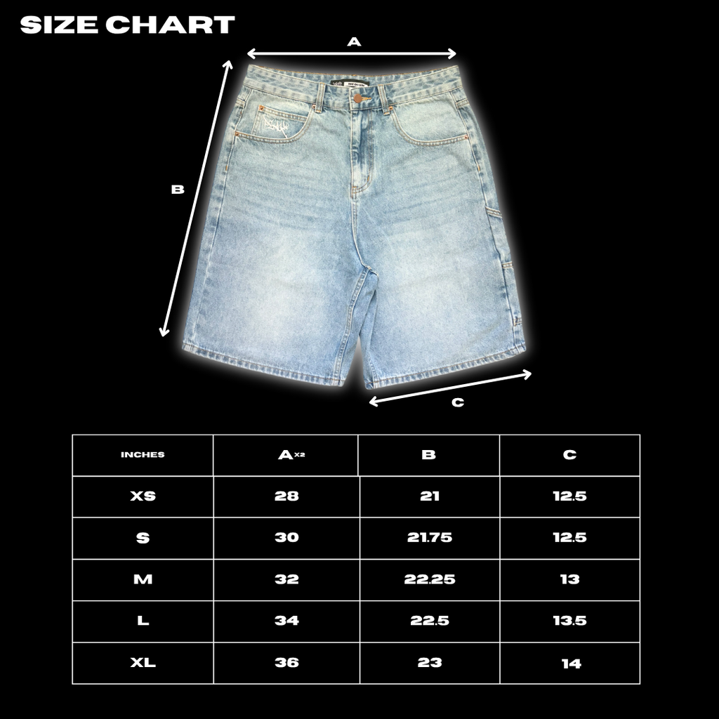 Peak Baggy Jorts - Blue
